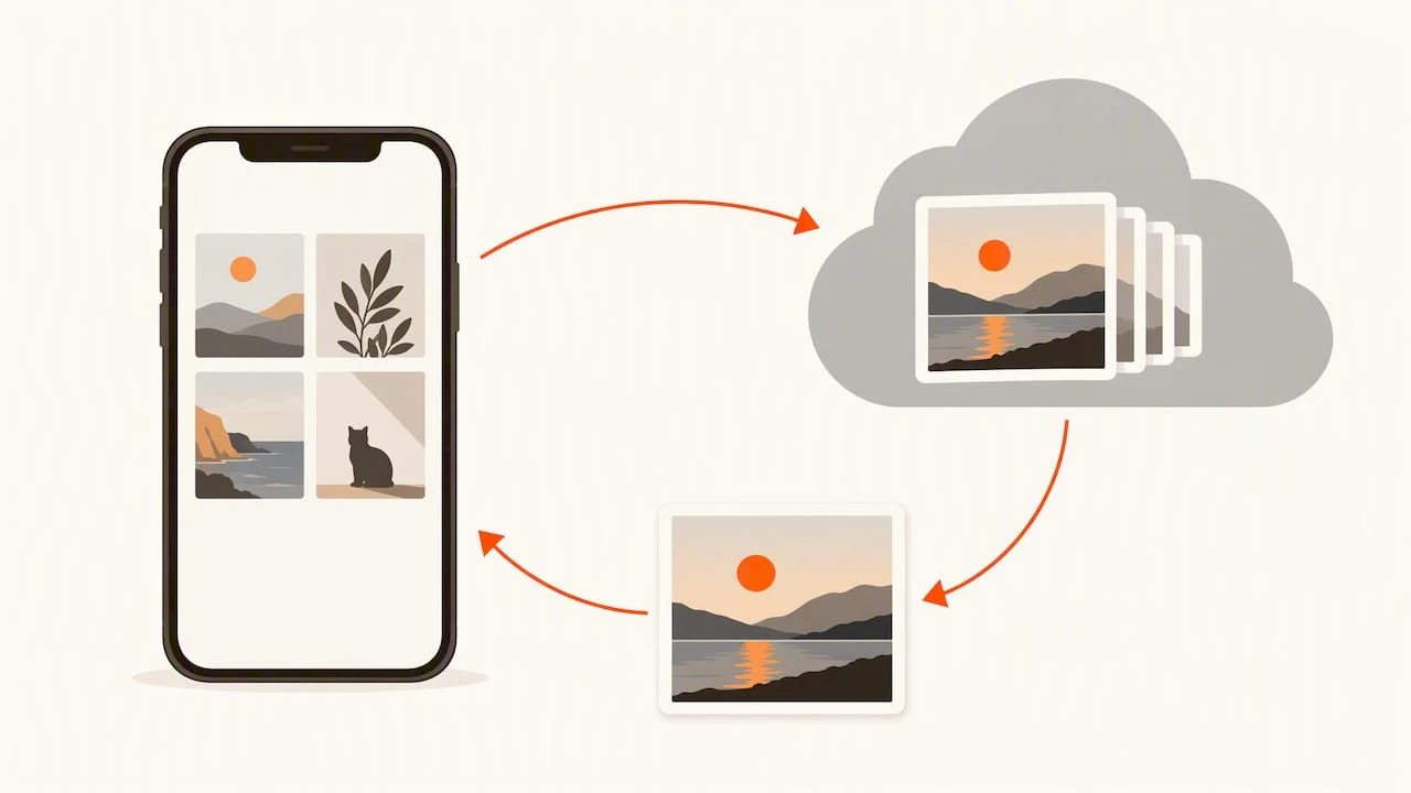 Foto ottimizzate su iPhone con gli originali conservati su iCloud